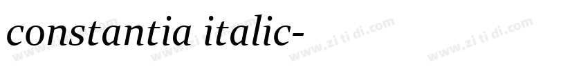 constantia italic字体转换